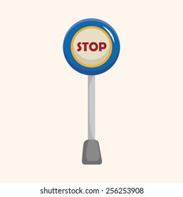 Travel equipment signpost theme elements