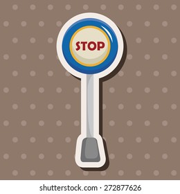 Travel equipment signpost theme elements