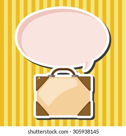 Travel equipment suitcase theme elements