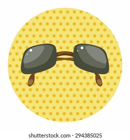 Travel equipment sunglasses theme elements