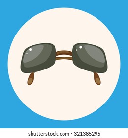 Travel equipment sunglasses theme elements