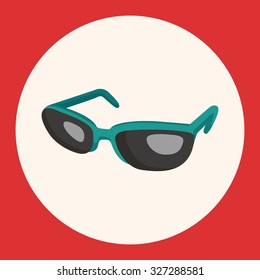 Travel equipment sunglasses theme elements