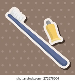Travel equipment toothbrush theme elements