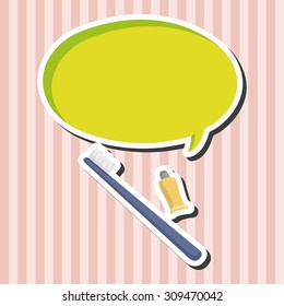 Travel equipment toothbrush theme elements
