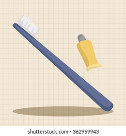 Travel equipment toothbrush theme elements