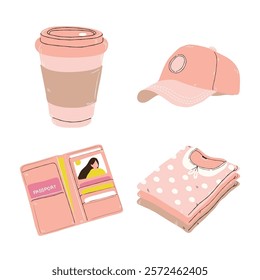Travel Essential Pastel Shape Art Color Doodle