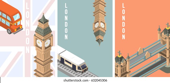 Travel to Europe.  Advertising web illustration. Summer vacation. Travelling banner. Modern isometric design.