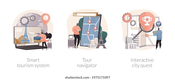 Travel experience abstract concept vector illustrations.