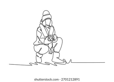Travel experience concept. Single line draw design. Vector graphic illustration