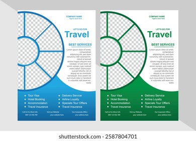 travel explore the world poster or banner template