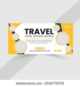 Travel Facebook cover design template