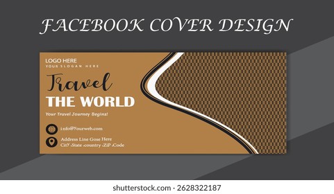 travel facebook cover design template 