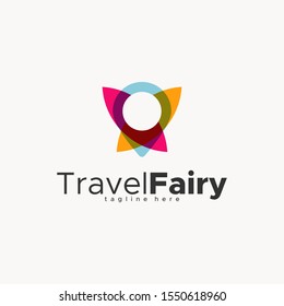 travel fairy logo design unique