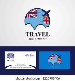 Travel Federation Bosnia and Herzegovina Flag Logo and Visiting Card Design