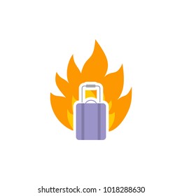 Travel Fire Logo Icon Design