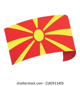 Travel flag icon cartoon vector. National eu. Official map