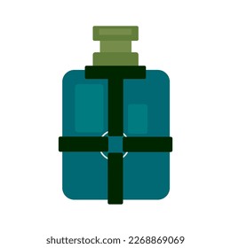 Travel flask flat icon. Colored vector element from camping collection. Creative Travel flask icon for web design, templates and infographics.