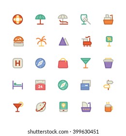 Travel flat bold Vector Icon 10