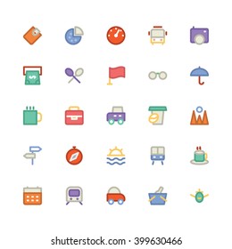 Travel flat bold Vector Icon 11