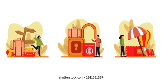 Design-Illustration für Pauschalreisen