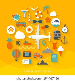 Travel flat design illustration