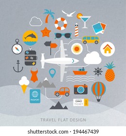 Travel flat design illustration