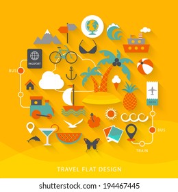 Reise-Flachdesign-Illustration