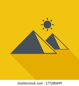 Icono plano de viaje. Pictograma vector. EPS 10.