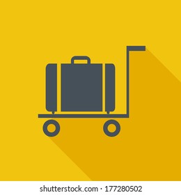 Icono plano de viaje. Pictograma vector. EPS 10.