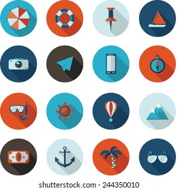 travel flat icons