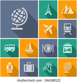 Travel flat icons