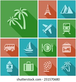 Travel flat icons