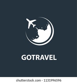 Travel Flight logo. Suited for tour and travel agent business.