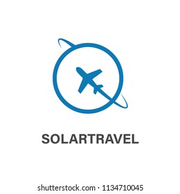 Travel Flight logo is a world globe with aeroplane image around it. Suited for tour and travel agent business.