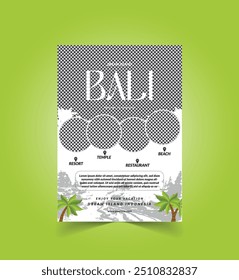 Design de Panfleto de Viagem, Bali Flyer Design.eps