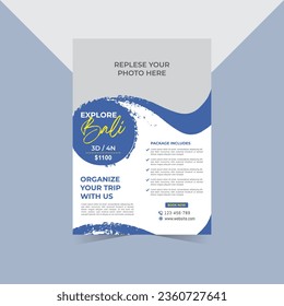 Travel flyer design for commercial use template