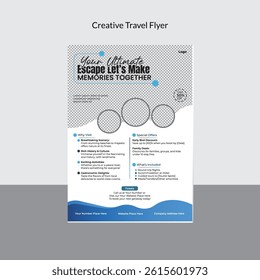 Travel Flyer Design Creative Vector