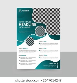 travel flyer design  template, for travel agency 