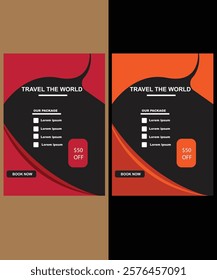 Travel  flyer design template layout