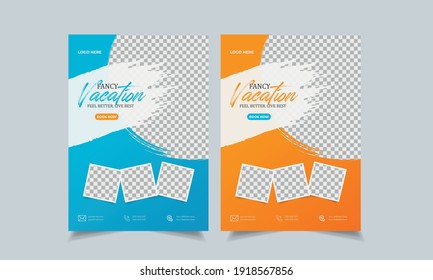 travel flyer design template, tour flyer, tourism color a4 print ready flyer