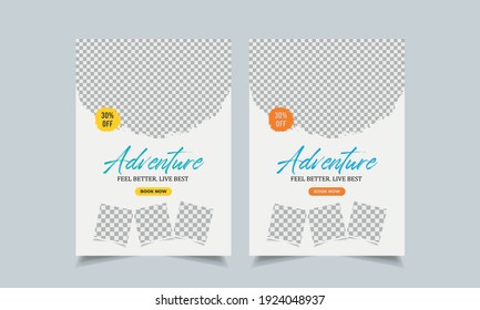 Travel Flyer Design Template, Tour Flyer, Tourism Color A4 Print Ready Flyer