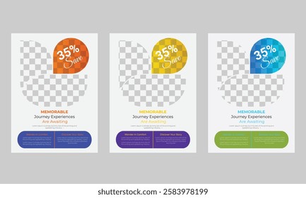 Travel Flyer Design Template vector 