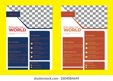 Travel flyer design vector eps file
