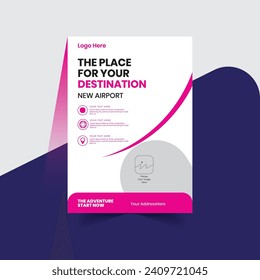 travel flyer destination poster template