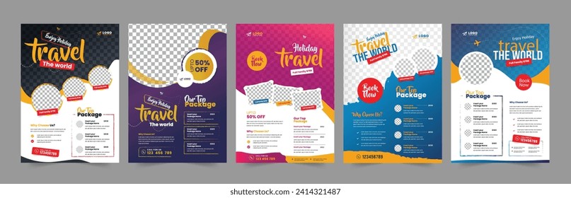 Travel Flyer Holiday Travel Flyer Bundle Set