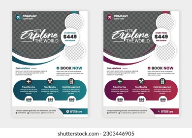 Travel Flyer, Modern Travel Flyer Template Design