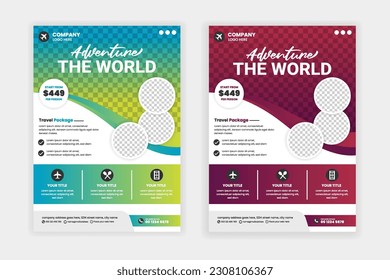 Travel Flyer, Modern Travel Flyer Template Design