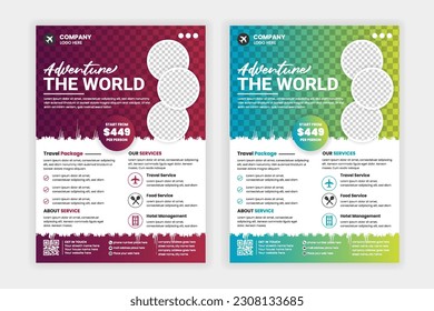 Travel Flyer, Modern Travel Flyer Template DesignTravel Flyer, Modern Travel Flyer Template Design