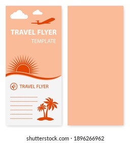 travel flyer paper vector template