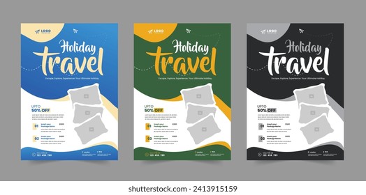 Diseño de afiches de viaje diseño de afiches de tres colores diseño de variación